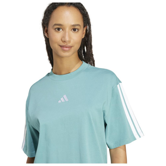 Adidas Γυναικεία κοντομάνικη μπλούζα Essentials 3-Stripes Boyfriend Tee